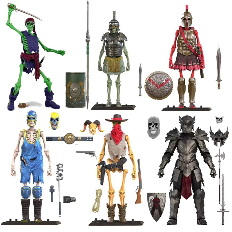 

Boss Fight Toys Пиратский скелет/Скелеты для вечеринки/Эстено-гиardia/Бардеосная 6-дюймовая экшн-фигурка 1:12 Модель куклы Рисунок