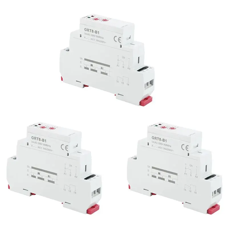 3x-geya-grt8-b1-オフ遅延時間リレー-タイマーリレー-電子式-16a、grt8-b1-ac230v