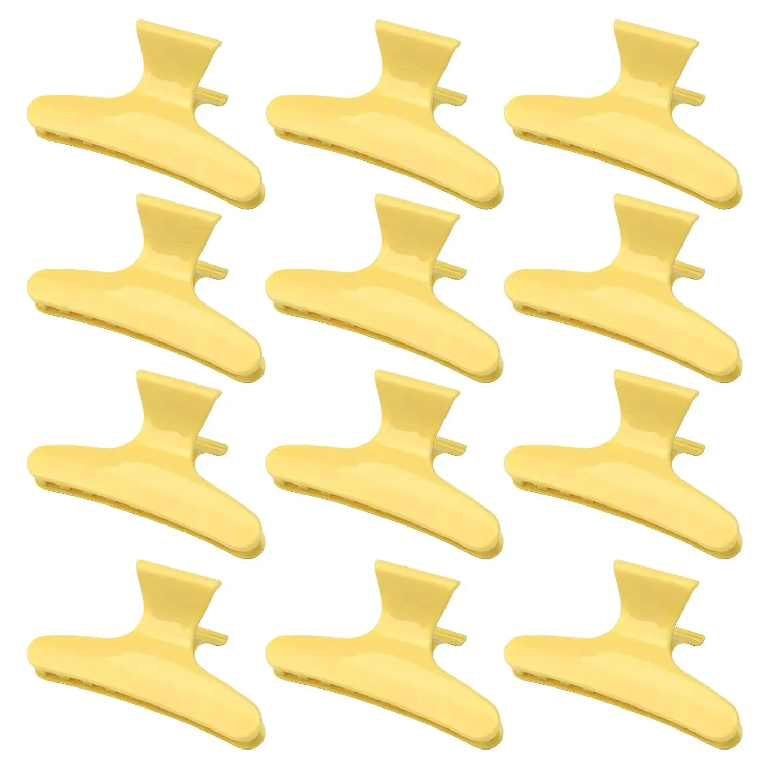 12PCS Haar Zubehör Haar Clips Partition Greifen Clip Bunte Schmetterling Clip Lange Mund Clip Haar Platte Haar Flechten Werkzeuge – Detail 4