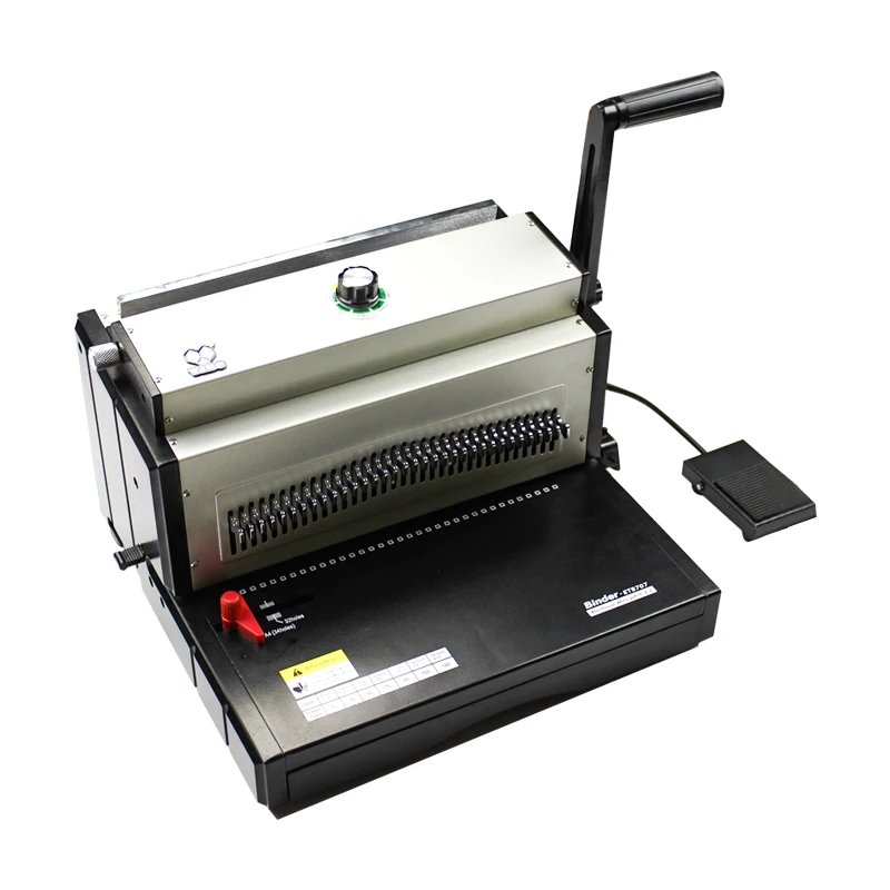ET8707 Electric Double Wire Binding Machine Double Wire Binder Book Binding Machine Metal Wire Binder Notebook