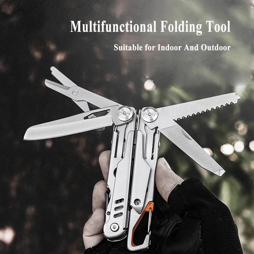 Multi-Functional Folding Knife Pliers Outdoor Camping Multitool Screwdriver Cable Tactical Hunting Can Bottle Opener Wire Cutter