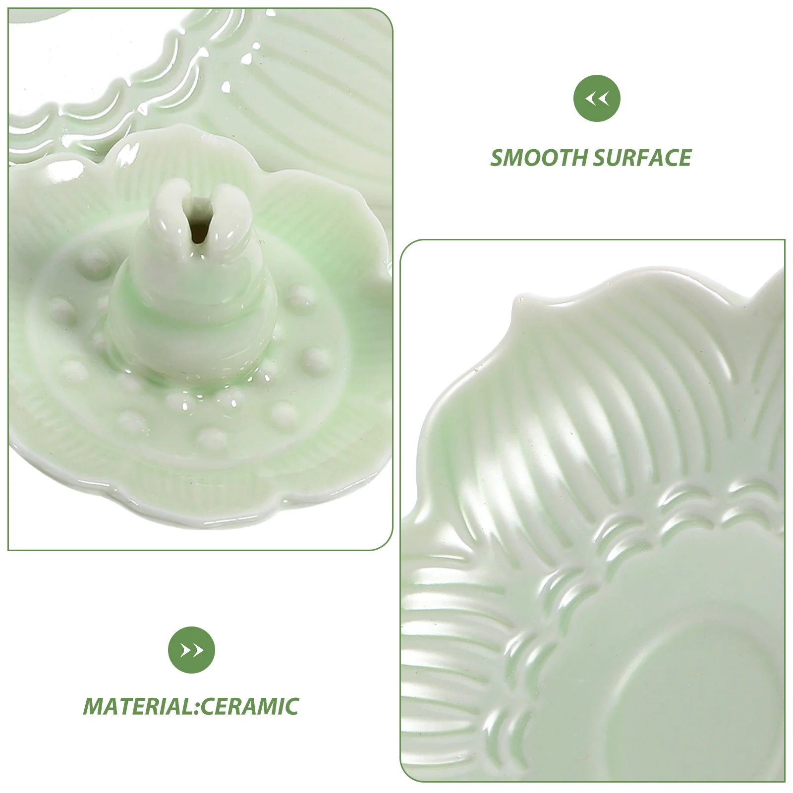 

Ceramic Incense Holder Lotus Incense Stick Burner Tabletop Home Decor Unique Design Stable Desktop Ornament Censer Ornament