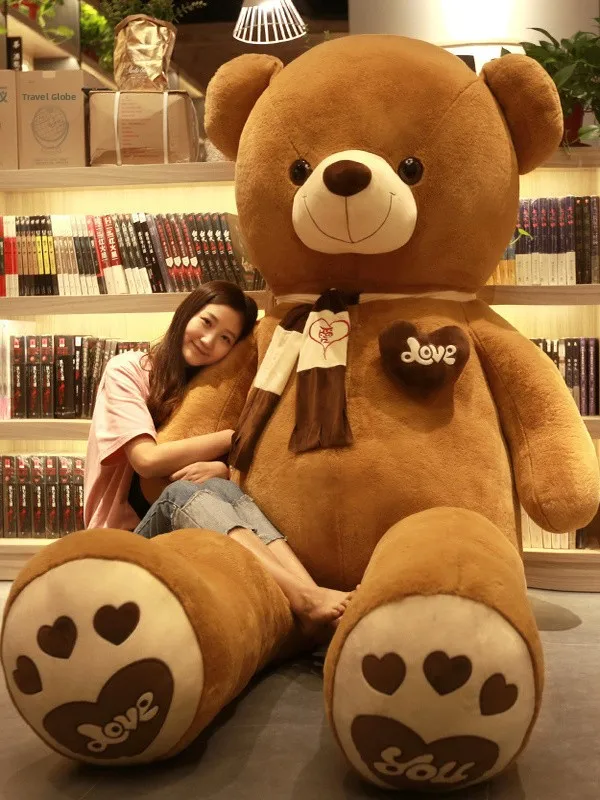 

Extra Large Plu Teddy Bear Doll Panda Bear Birthday Gift Doll Toy Soft PP Cotton Filled Fabric Art Toy for Girls