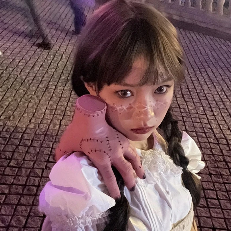 Halloween cosplay As Adams' Terrifying Prank, Scary Ghost Hands, Broken Hands, Halloween Party Costumes And Props