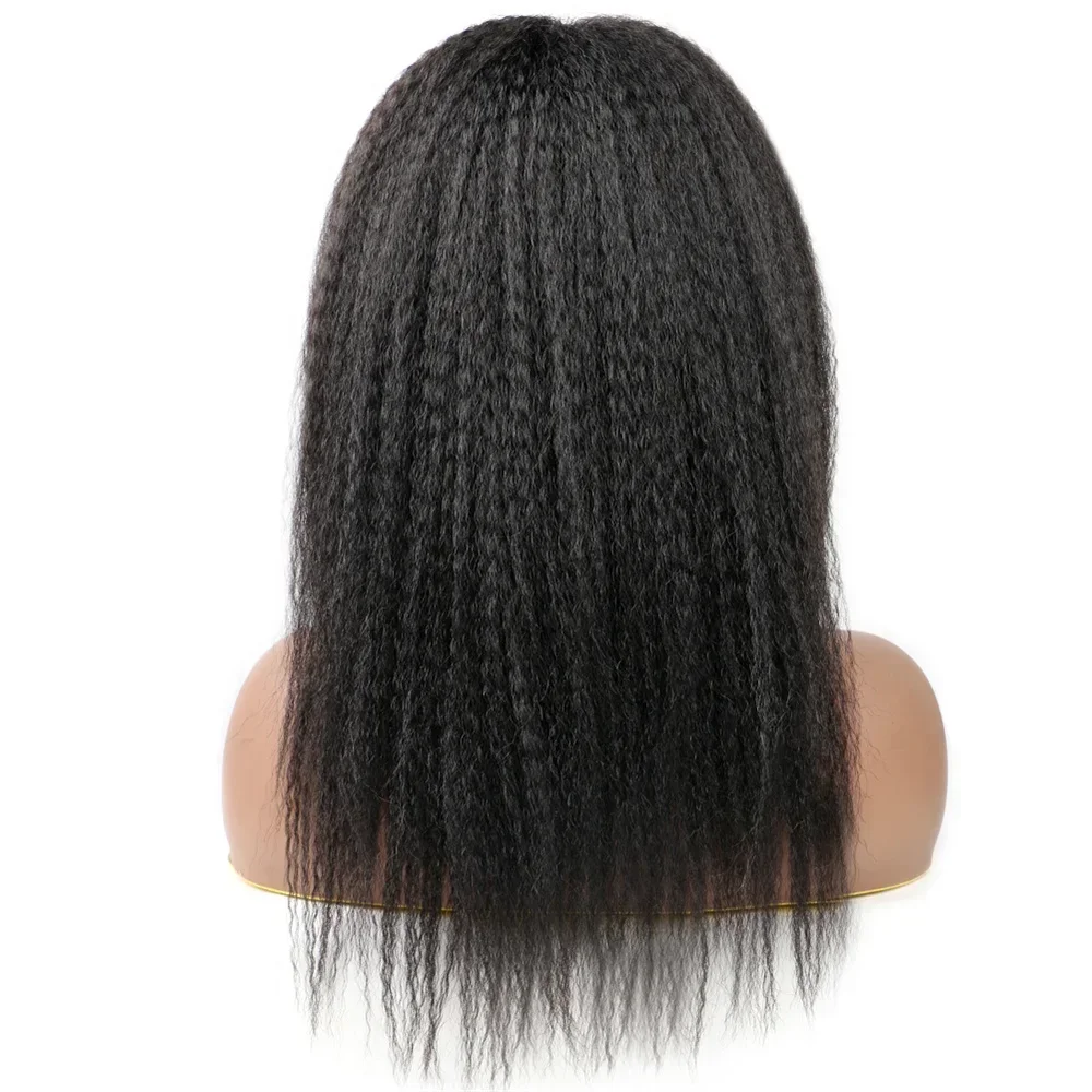 Yaki Straight Headband Wig Synthetic Long Straight Wig For Women Natural Black Heat Resistant Fiber High Qualit Wig Daily Use