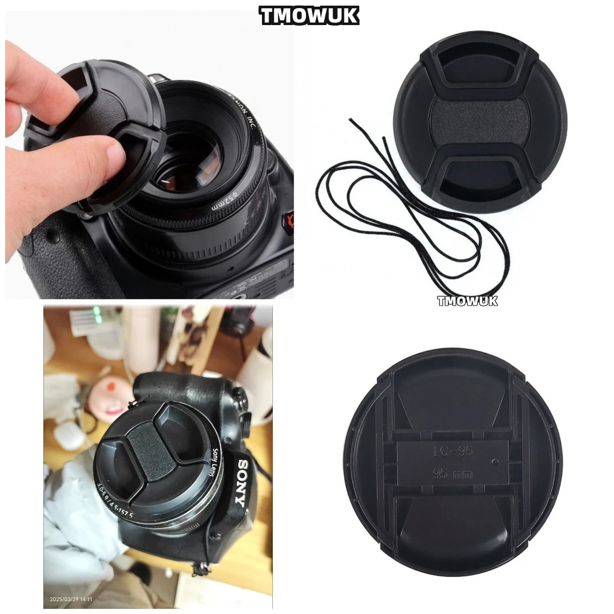 

For Leica M8 M10 Q Q2 CL T SL SL2 X - U R3 R4 S2 - P Camera Lens Cap Protective Cover Center Pinch Snap-on 49mm 52 55 58 62 67 7