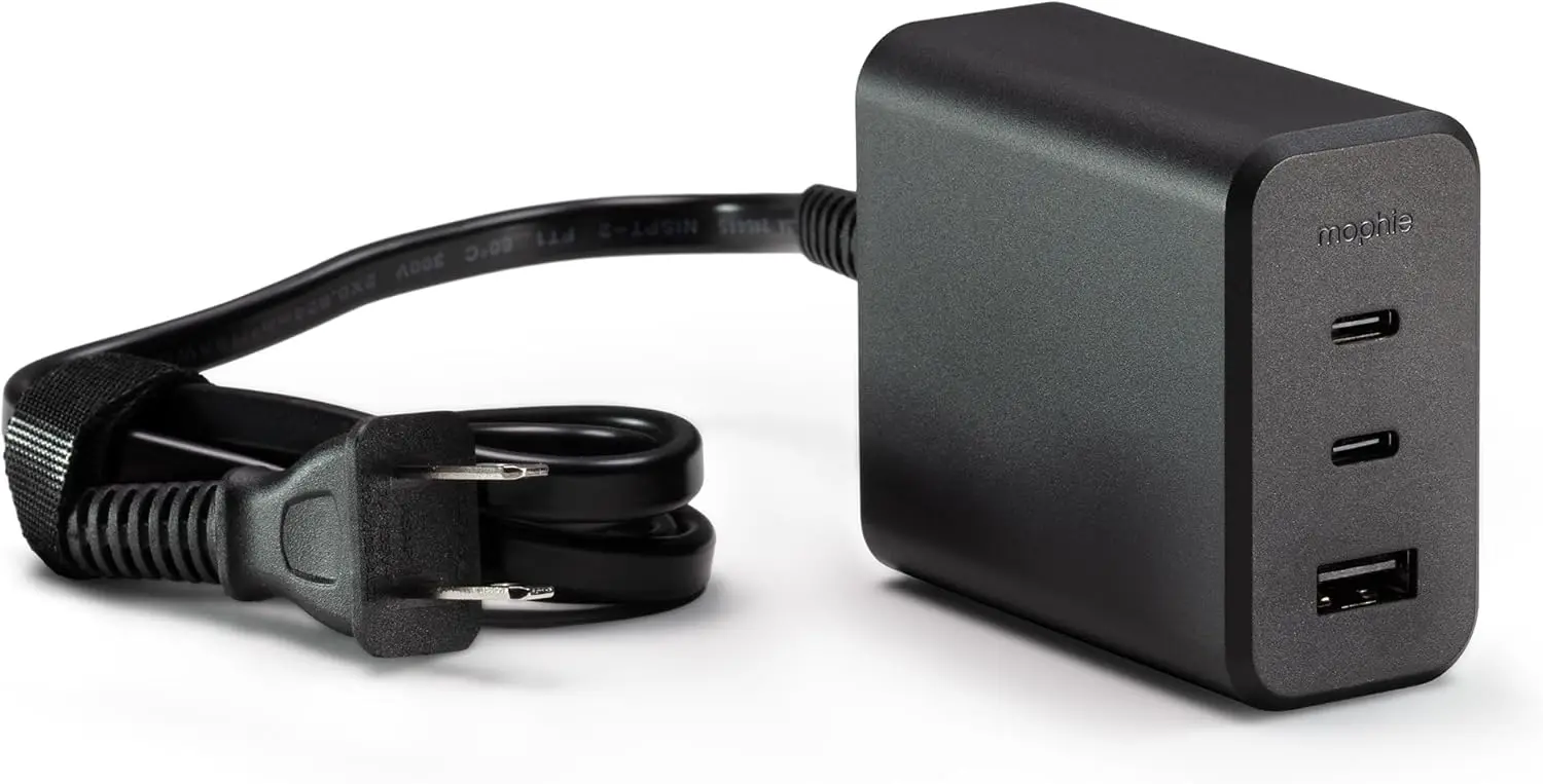 

Зарядное устройство USB-C мощностью 100 Вт с 3 портами для MacBook, iPad, iPhone, Samsung Galaxy, ноутбуков, с кабелем 5 футов