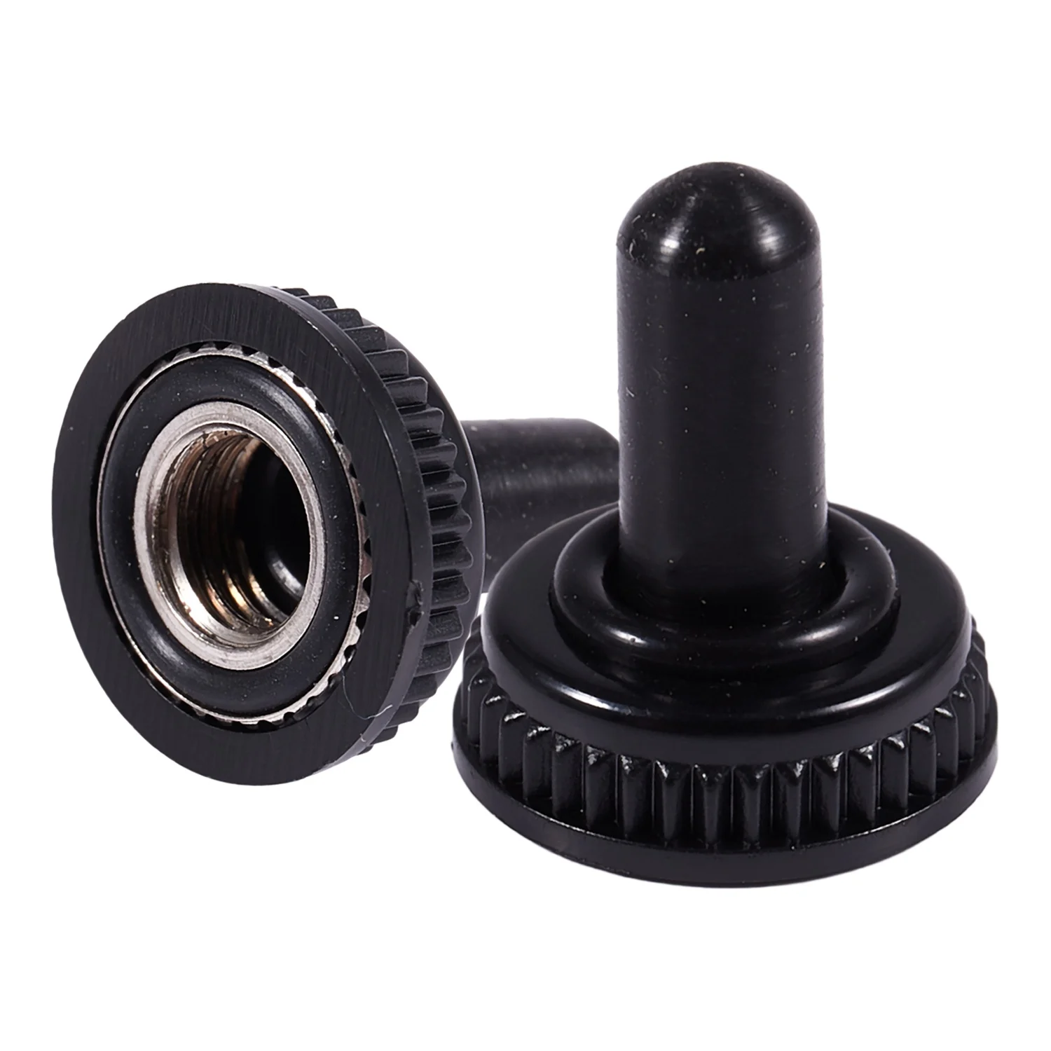 A77I 10 X Waterproof Toggle Switch Boot Cap Black Rubber Cover 6Mm Diameter