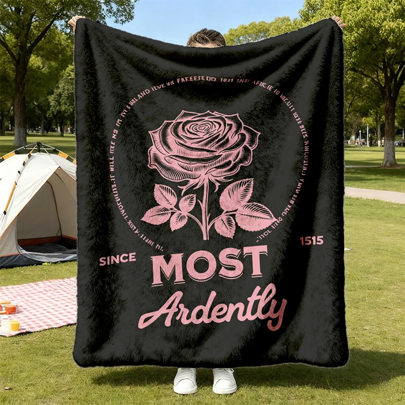 Most Ardently Jane Austen Colors Comfy Blanket, Pride and Prejudice Flannel Blanket, Librarian Flannel Throw, Bookish Co