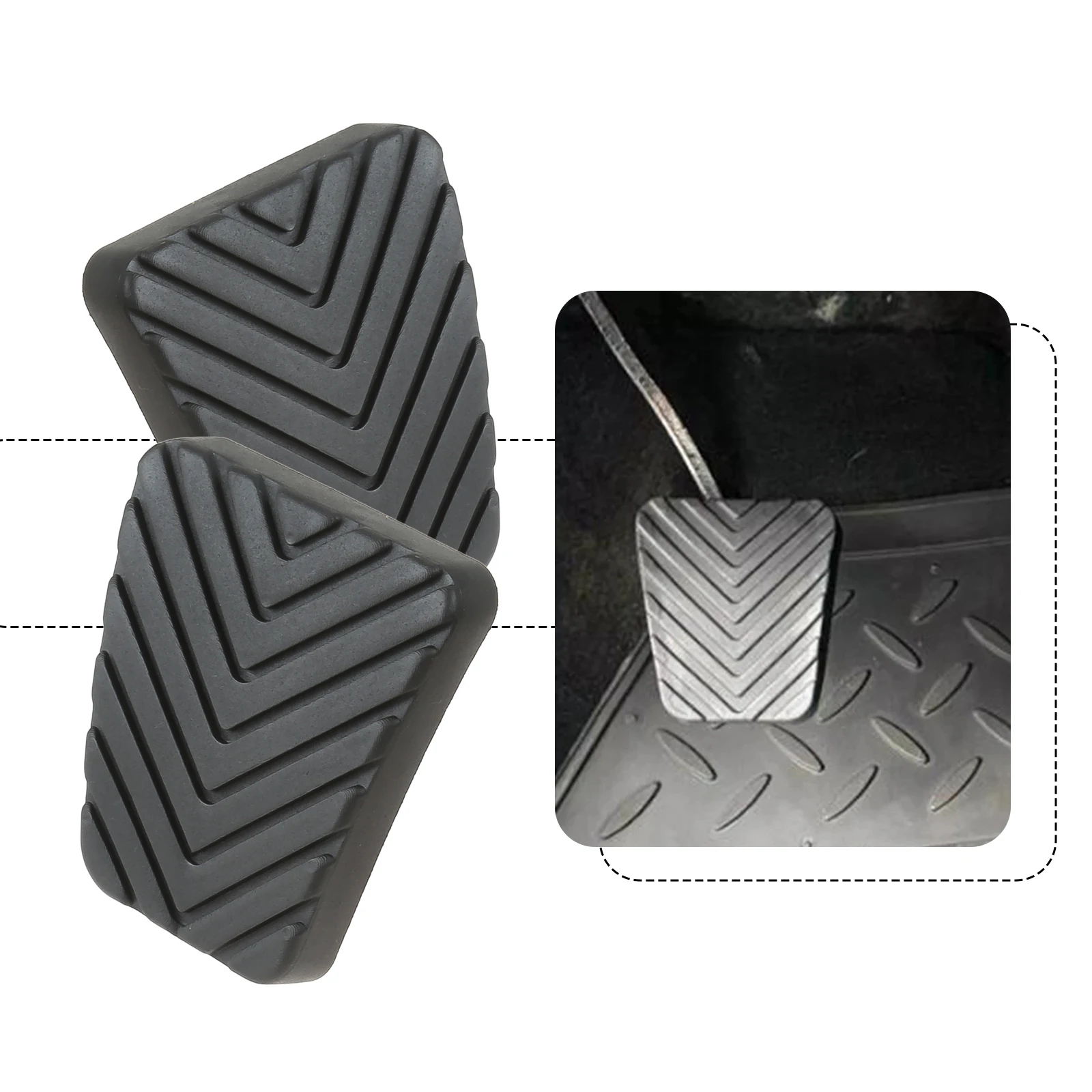 2 Pcs Brake Clutch Pedal Pad Cover For Hyundai H-1 iLoad iMax Starex Huiyi H200 i800 Libero Satellite Ram H100 Van 2001 - 2016