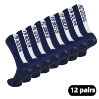 12 Pairs men women football socks FS letter socks sport basketball baseball rugby cycling running rubber grip socks