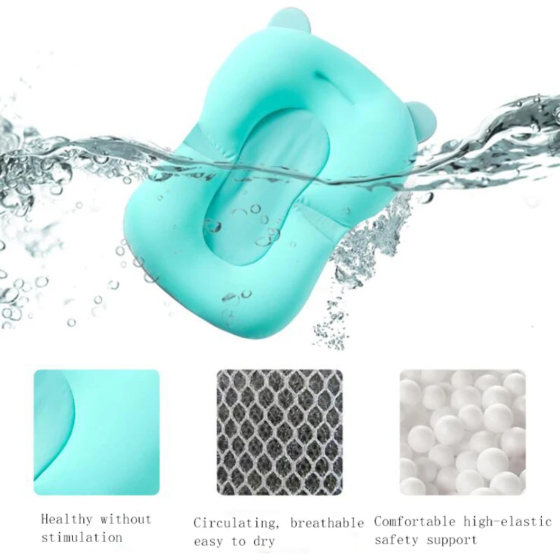 Non-slip Baby Bath Mat Tub Baby Shower Portable Mattress Air Mattress Comfort Pad Cute Wind Newborn Bathroom Safety Products New