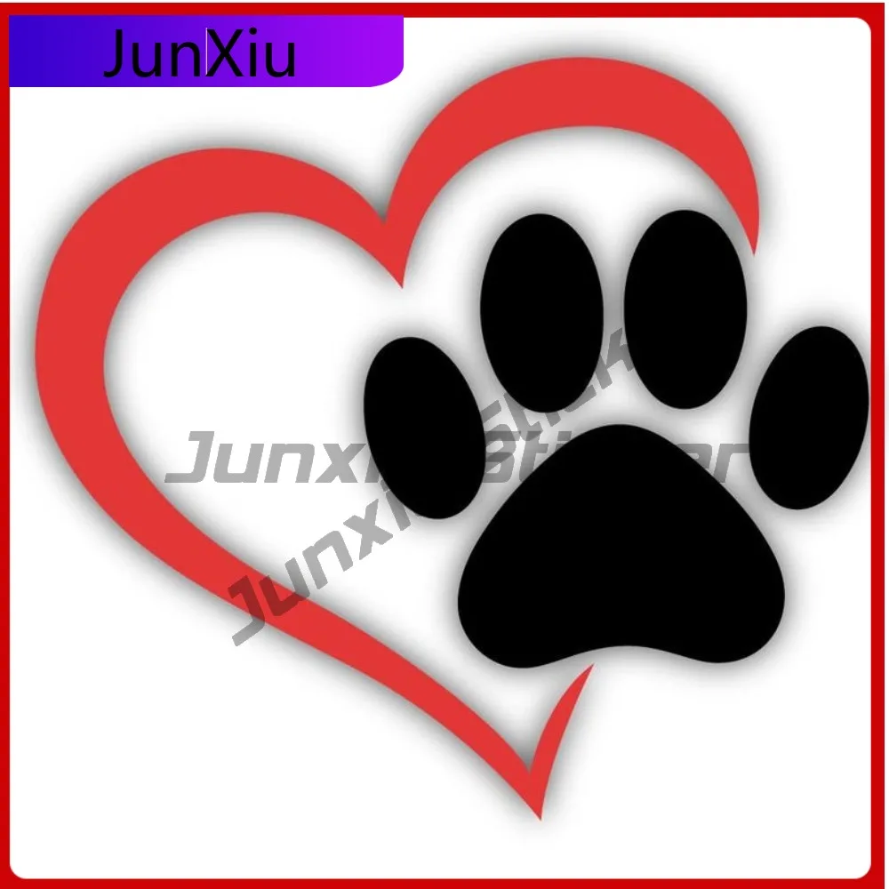 

Paw Heart Vinyl Sticker Dog Love Heart Gift Decal Waterproof Sticker Styling Accessoriestruck Car Windows Windshield Luggage Suv