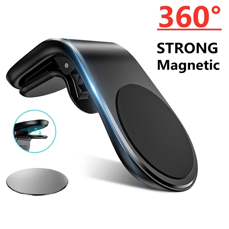 Support magnétique universel pour téléphone de voiture, fixation sur grille d'aération, support de navigation GPS pour iPhone 17 16 15 Xiaomi Huawei Realme