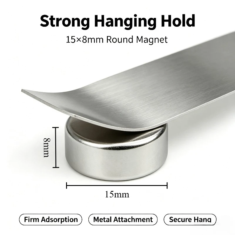 15x8mm Round Cylinder Neodymium Magnet Rare Earth Magnet For Fridge Office Document DIY Toy Teaching Aids 15*8mm