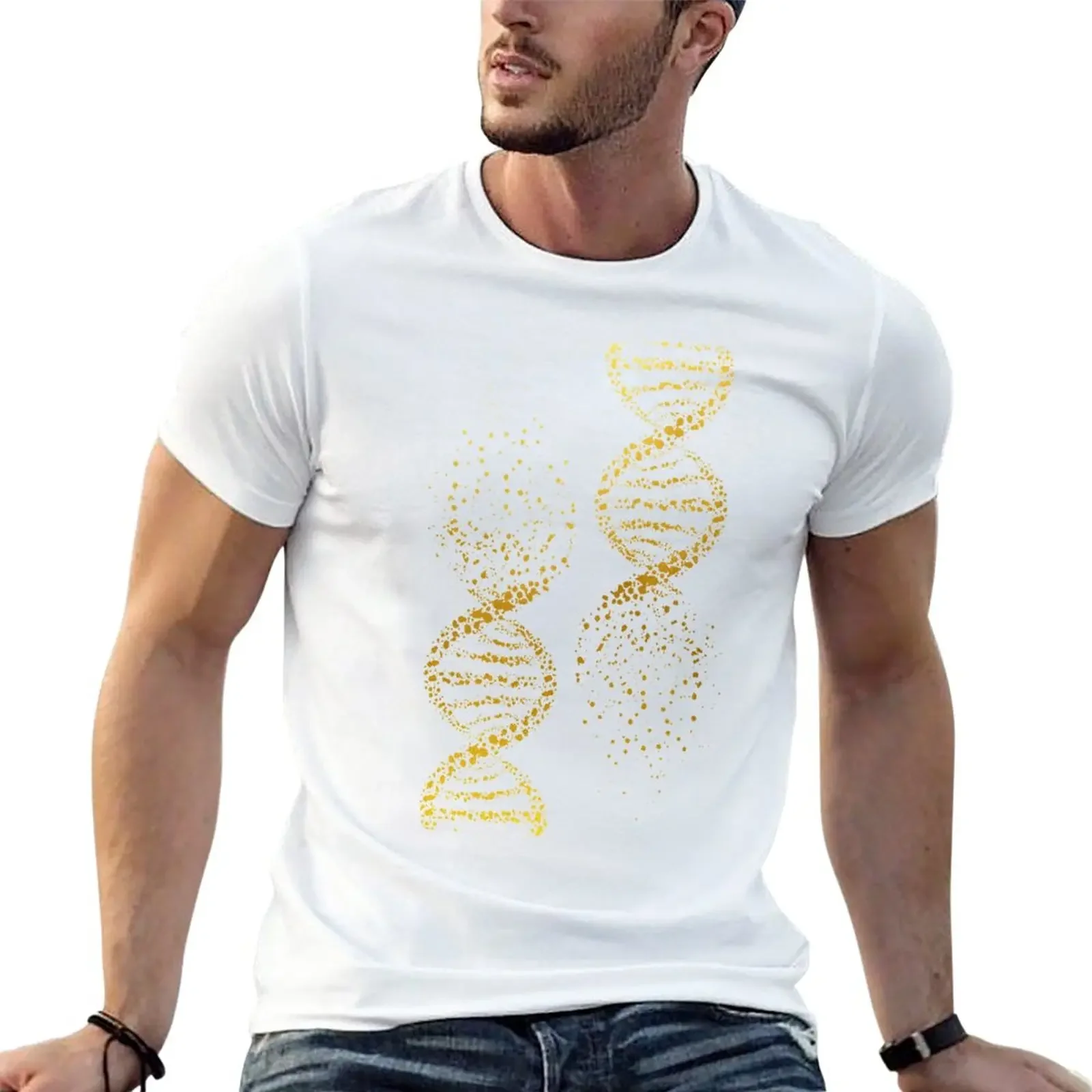 New Dna double helix genetic T-Shirt custom t shirts design your own custom t shirt sweat shirts mens t shirt