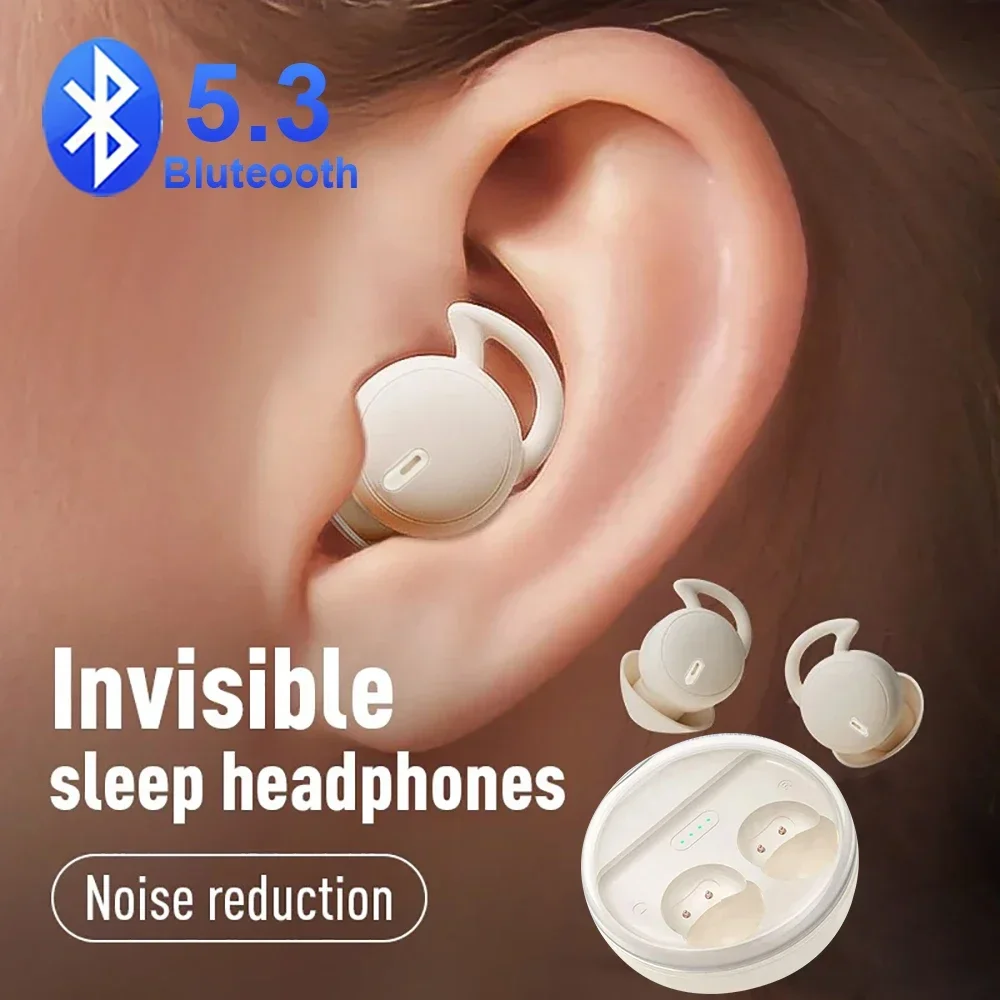 

Invisible Sleep Wireless Earphone Bluetooth 5.3 Headsets Mini Earbuds IPX5 Waterproof Noise Cancelling Touch Control Headphones