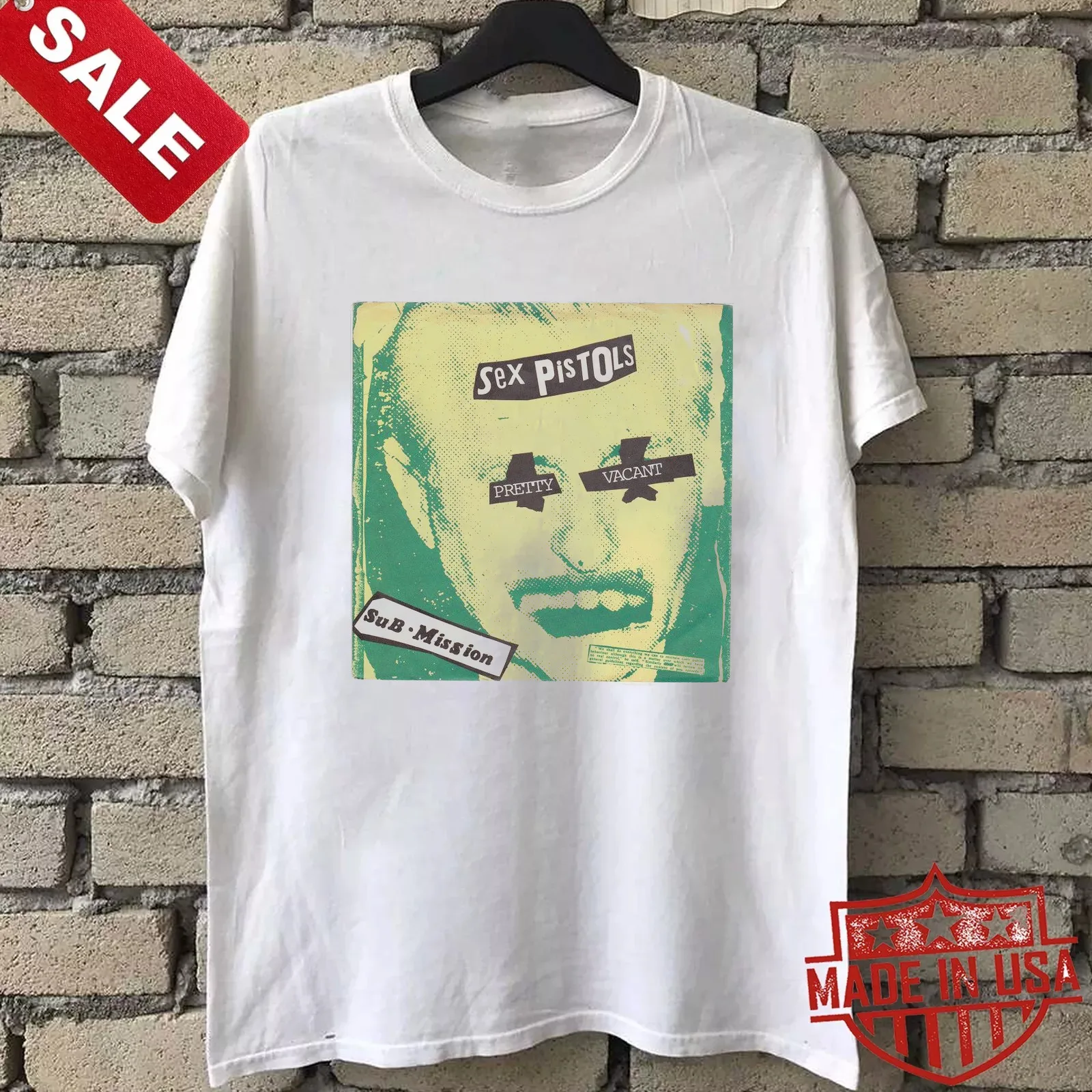 Sex Pistols Band Pretty Vacant  Short Sleeve T Shirt Full Size S-5XL FH71