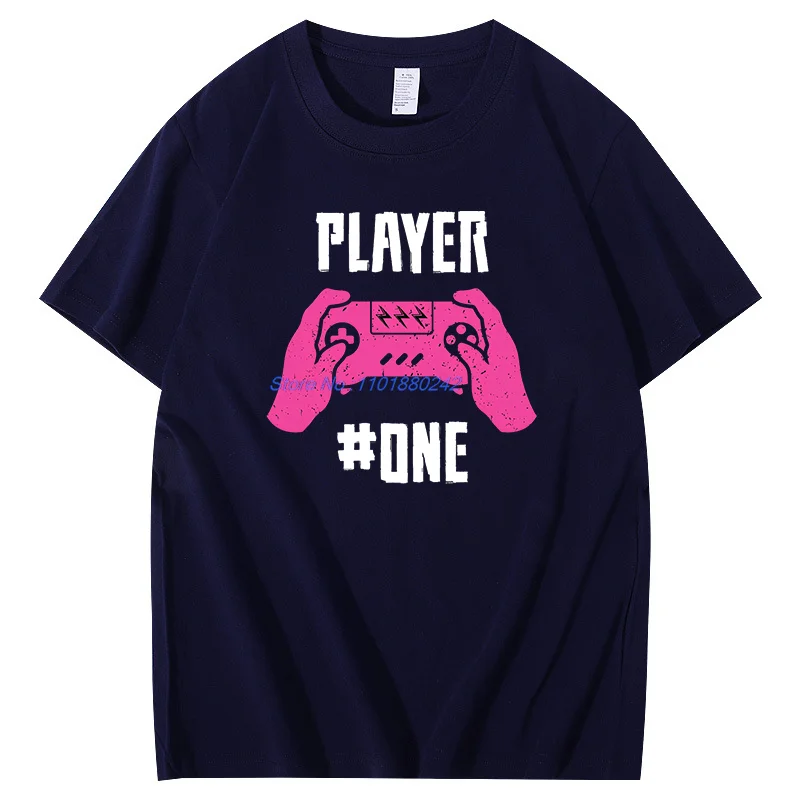 Player One Game Lover Tshirt Fashion New Shirts And T-Shirts Game Lover Tshirt Summer Short Sleeve Tee Men's Cotton T-Shirt