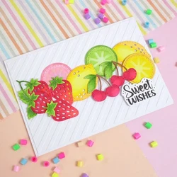 Panalisacraft Lemon Fruits Cherry Metal Cutting Dies Stencils for DIY Scrapbooking/album Decorative Embossing DIY Paper Cards