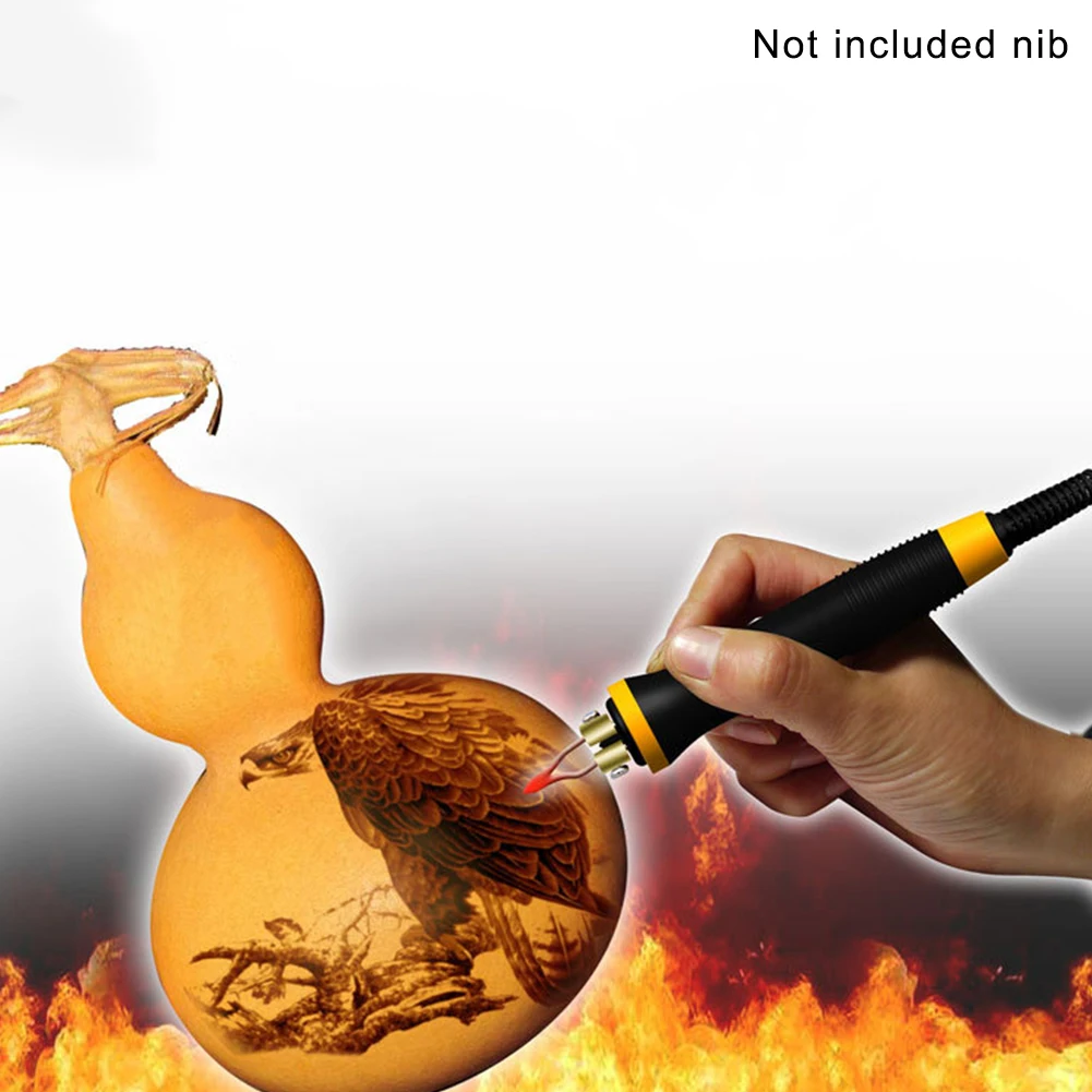 Electric Soldering Iron Pen Wood Burning Portable Craft Pyrography Tool Carving Insulation Handle Embossing Repair Lightweight