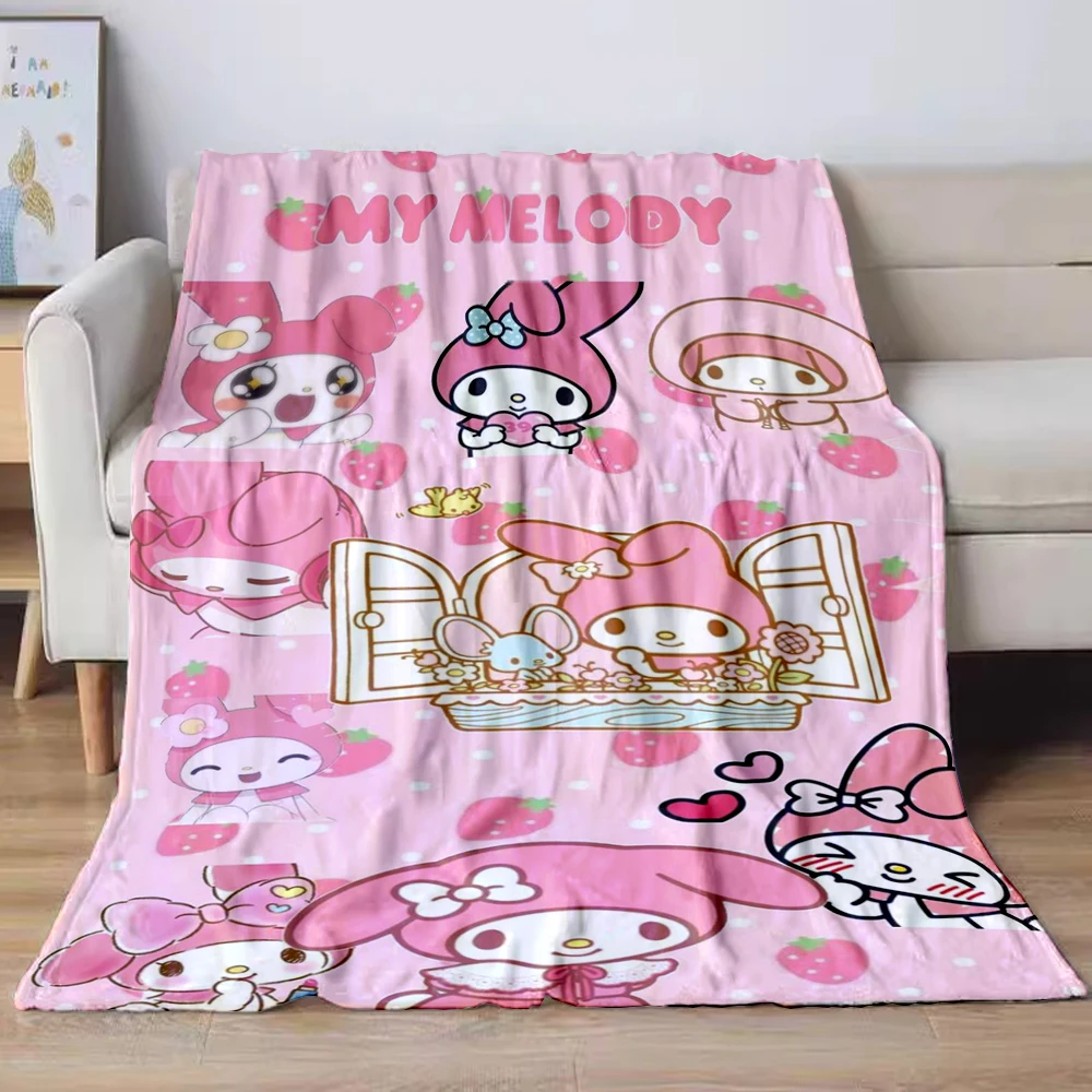 Japanese Sanrio My Melody Blanket Soft Plush Blanket,Flannel Blanket Throw Break Blanket for Living Room Bedroom Bed Sofa Picnic