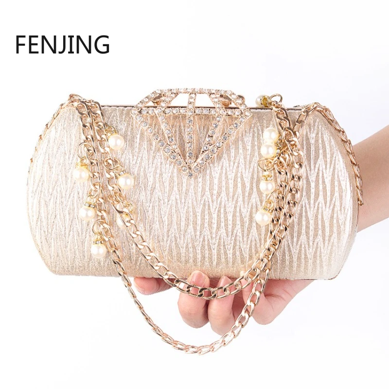 

Elegant Rhinestone Clutch Purse for Women 2025 Sparkly Diamond Buckle Evening Bag Wedding Party Handbag Luxury Glitter Prom Bags