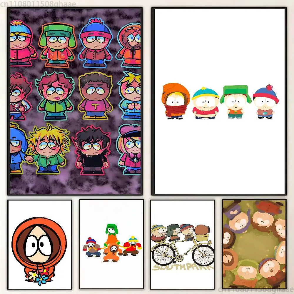 

Classic S-South P-Park Classic Wall Art, Canvas Print Poster, Suitable for Home, Living Room, Room Decoration Painting