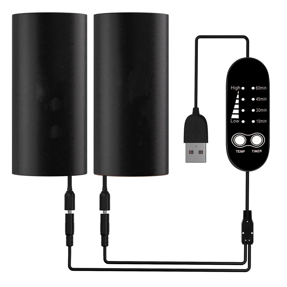 

2 шт., ручки для руля мотоцикла с USB-подогревом, мотоциклетные ручки из искусственной кожи с подогревом, четырехуровневая регулируемая функция таймера, противоскользящая