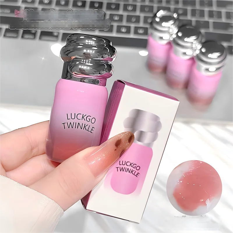 6 ألوان مرآة مائية خفيفة ملمع شفاه 6 ألوان مصطبغة للغاية لترطيب الشفاه، مكياج شفاه لامع يدوم طويلاً