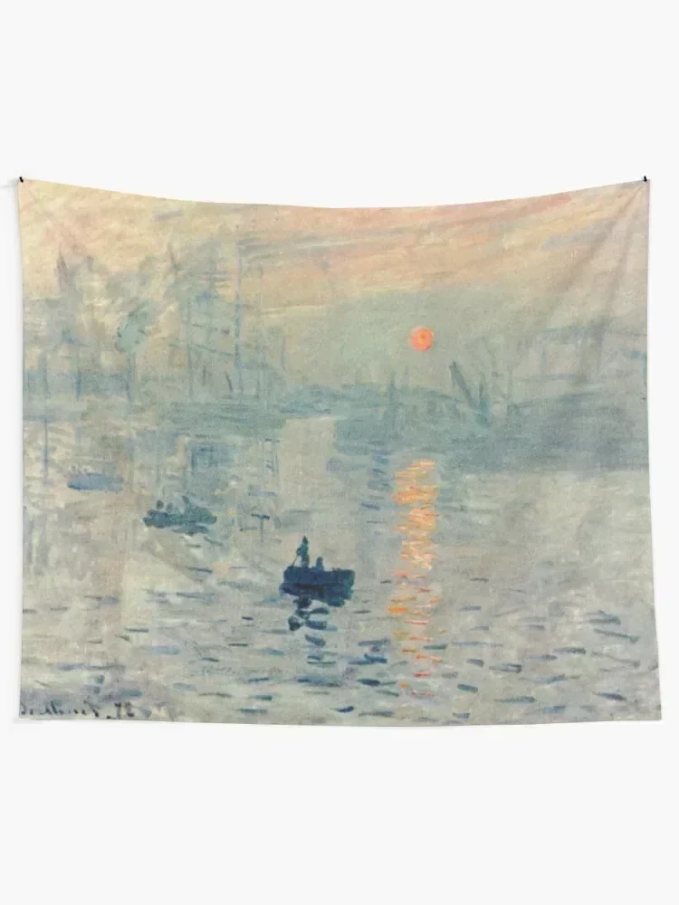 HD. Impression, Sunrise, by Claude Monet. HIGH DEFINITION Tapestry Room Decoration Korean Style Mushroom Tapestry