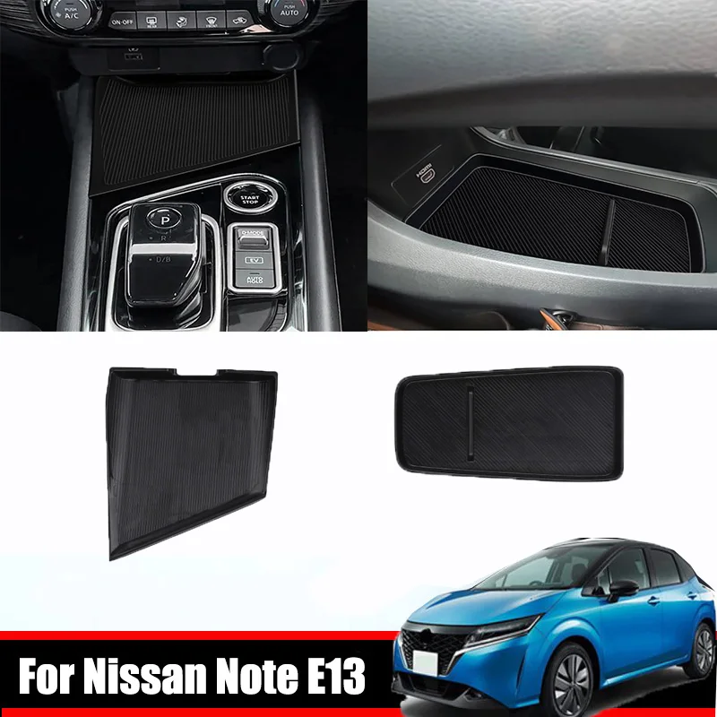 

RHD For Nissan E13 e-POWER / 2021 FE13(2WD) e-POWER/AURA series Silicone upper lower parts center console Storage box pad cover