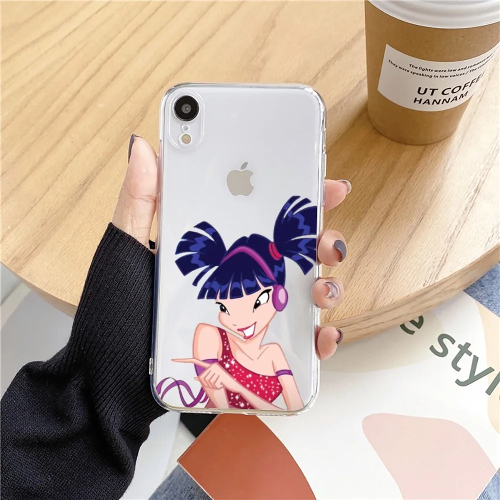 Girl W-Winx Clubs Phone Case For Iphone 15 11 13 14 Pro Max 7 8 Plus X Xr Xs Max Se2020 12mini Transparent Cover