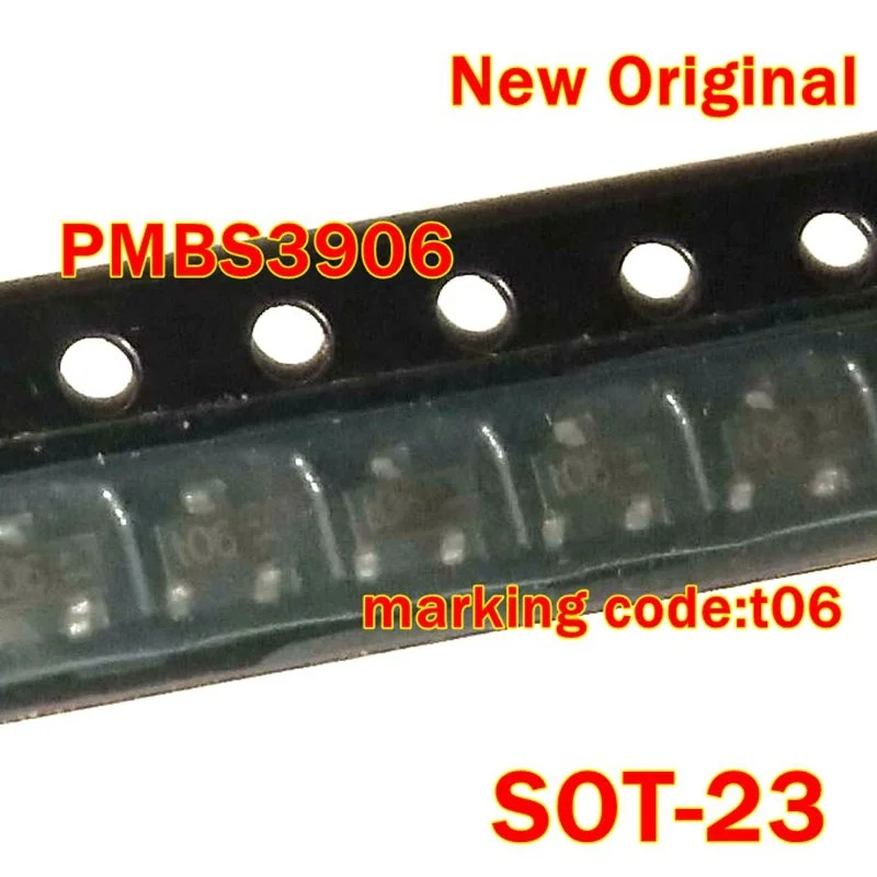 10Pcs to 500Pcs Pmbs3906 Sot-23 New Original Marking Code: T06 Pnp General Purpose Transistor 40V 100Ma