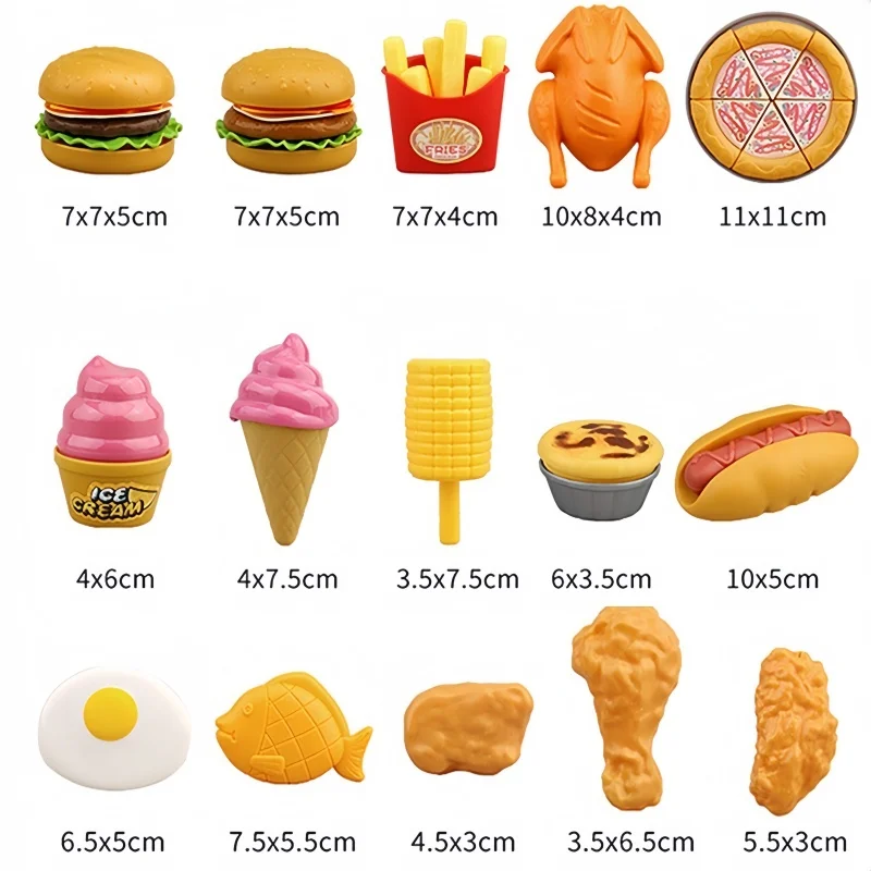 40/60/82 個子供ごっこ遊びキッチンおもちゃシミュレーションハンバーグピザフライ食品調理ゲームインタラクティブおもちゃ男の子女の子ギフト