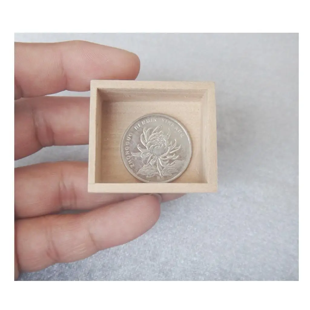 Wooden Dollhouse Basket Miniature Storage Box Kitchen Furniture 1 12 Scale Accessory for Dollhouse Collection