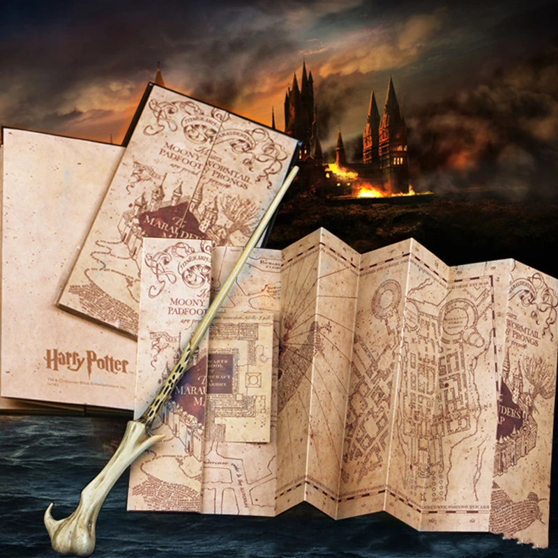 The Marauder Treasure Hunt Map Around Harries Game Exhibition Hogwarts Academy Potters Cosplay Magic Props American Style