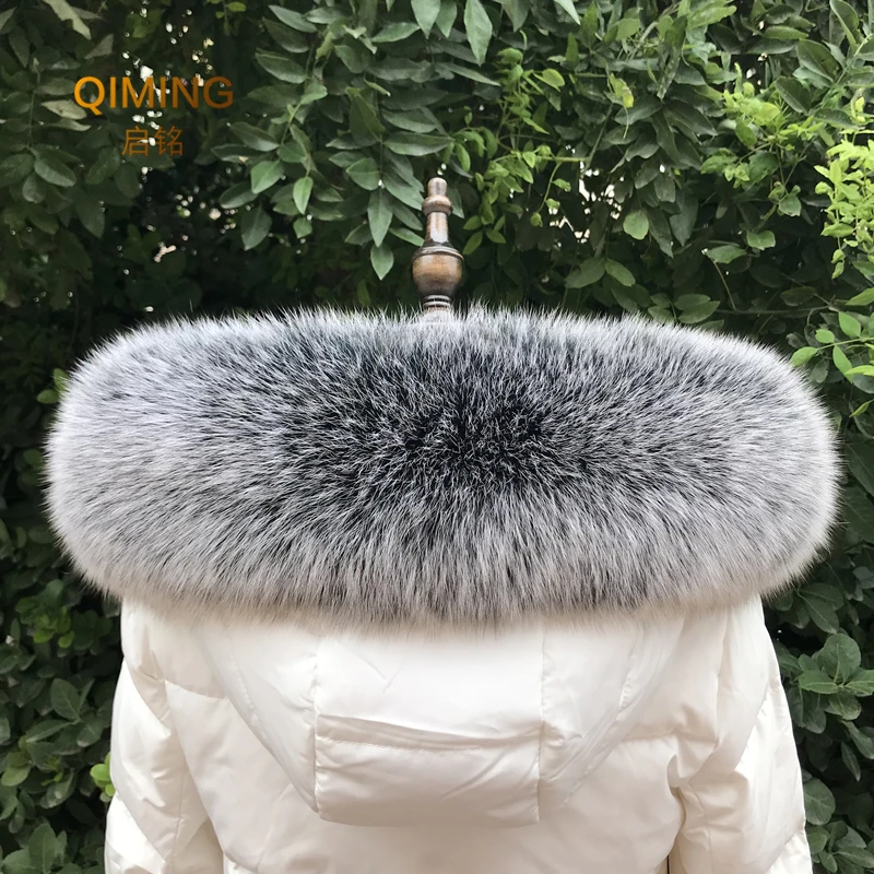 

Winter Women Real Fox Fur Collar Scarf Coat Fur Collar Luxury Fur Scarves Genuine Warm Neck Warmers Shawl Scarfs for Ladies