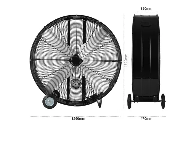 Super Large Industrial Fan Strong Industrial Fan High Power Vertical Shaking Head Stainless Steel Copper Core Motor