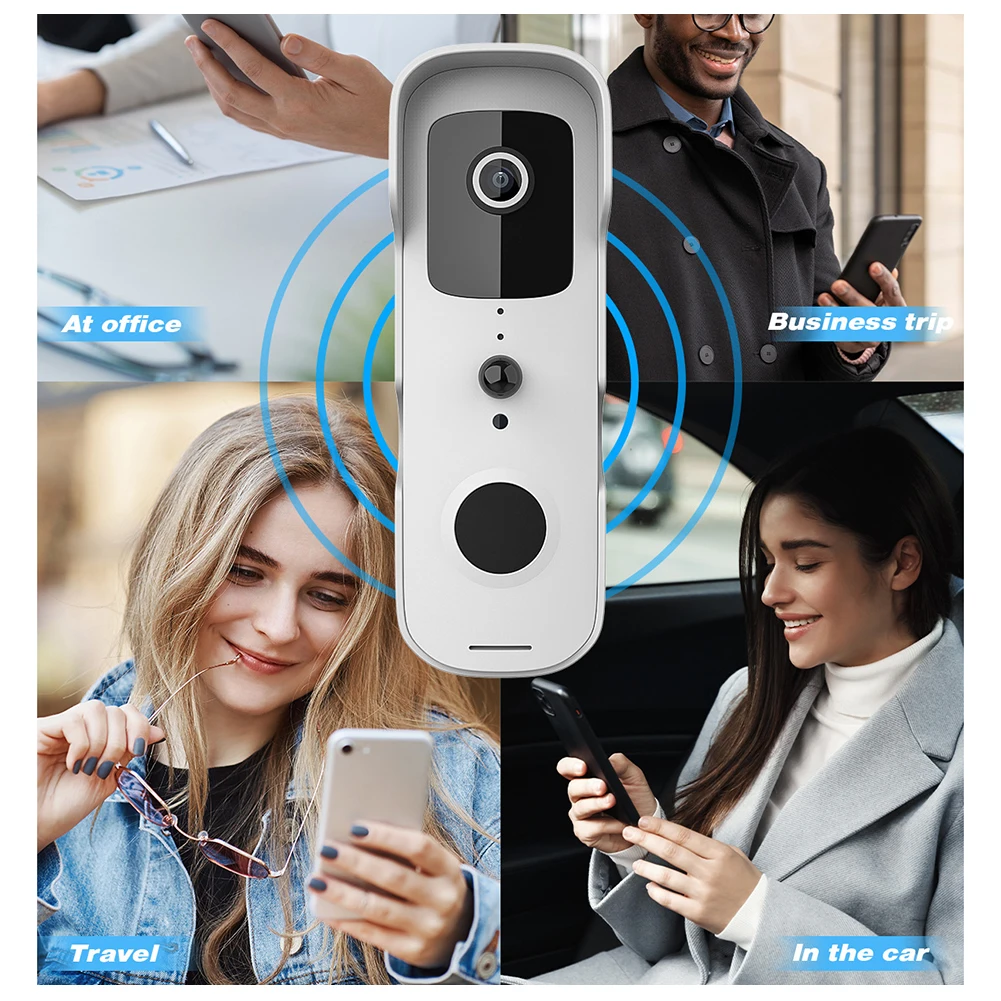 Smart WiFi Home Security  Doorbell Camera Long Battery Life Voice Doorbell Practical 2-Way Calling Camera For Visitors Recording