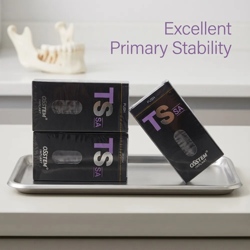 Original Osstem TS System SA Dental Implant Fixture Self-Tapping Bone Level Sterile for Dental Restoration Surgery