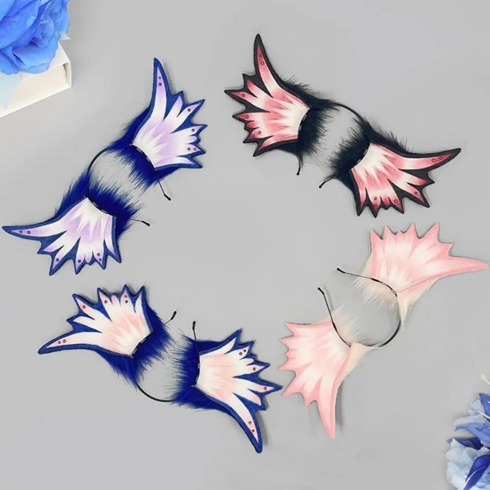 Lolita Elf Siren Mermaid Ears Headband Hair Hoop Gothic Fish Fin Hair Band Animals Ears Cosplay Headwear Makeup