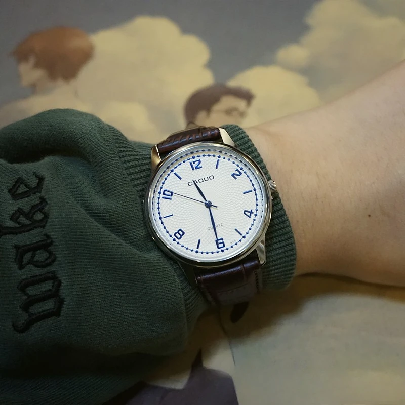 럭셔리 브랜드 애호가 쿼츠 시계, 러브 위트니스 타임 시계, 여성 패션, 캐주얼 가죽 스트랩, 방수 손목시계