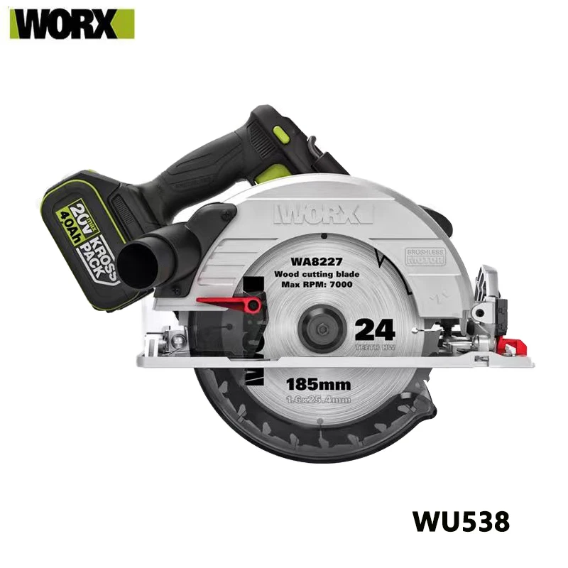 Пила для резки WORX WU538, электрическая циркулярная пила, беспроводной электроинструмент