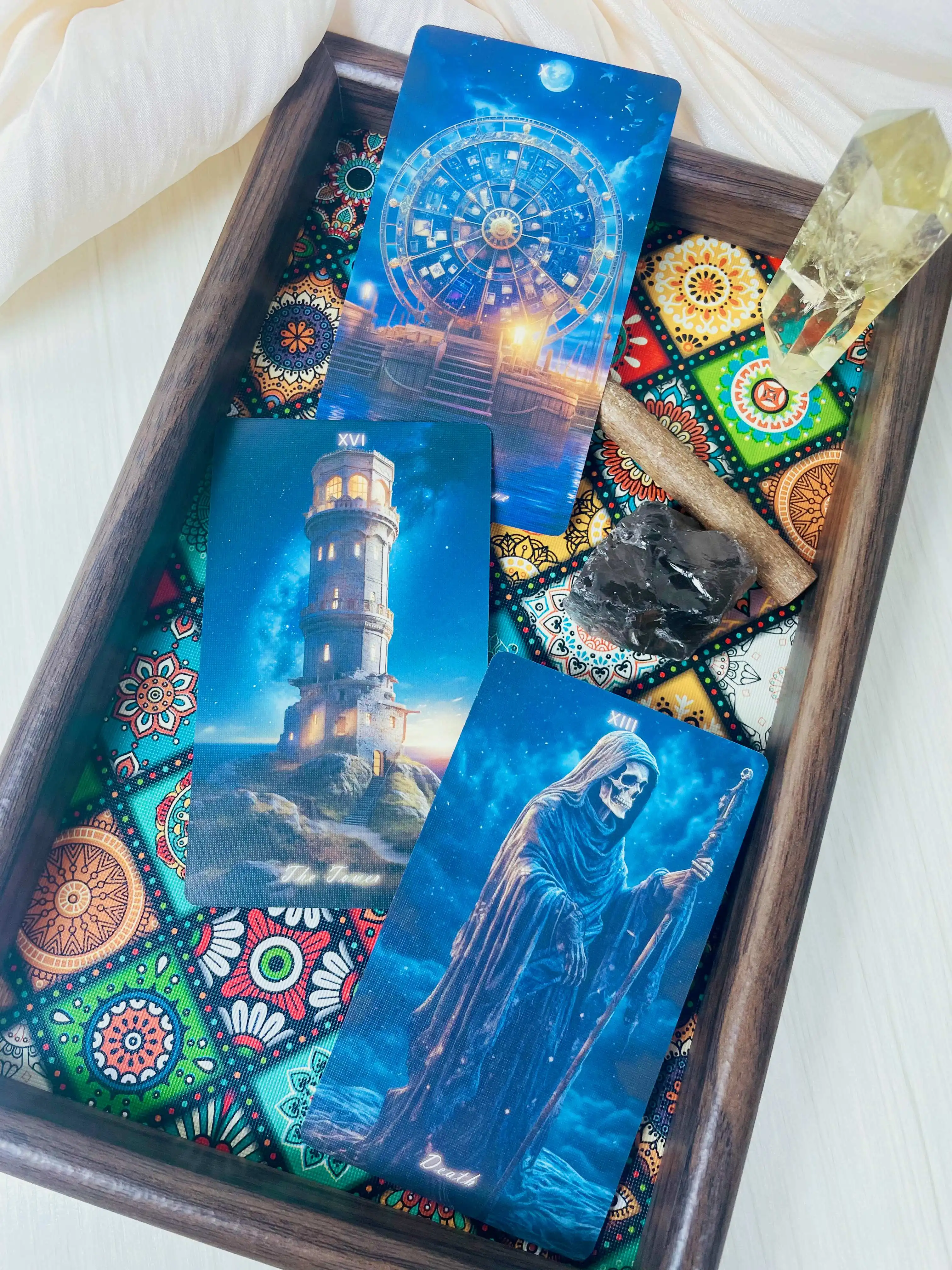Cartas de Tarot de cielo estrellado profesionales genuinas, baraja de adivinación en inglés, francés, español, ruso, Oracle 78 para principiantes,
