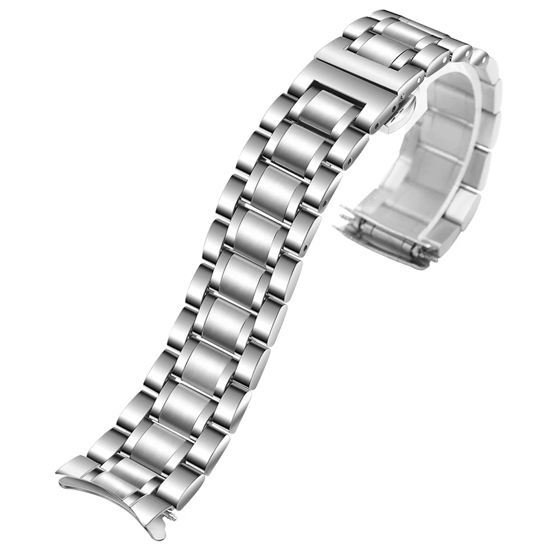 Ремешок для часов из нержавеющей стали для Casio, женский ремешок для часов ручной работы MDV 107 MDV-106/303D Φ MTP1375 Swordfish, мужской изогнутый ремешок для часов 22 мм