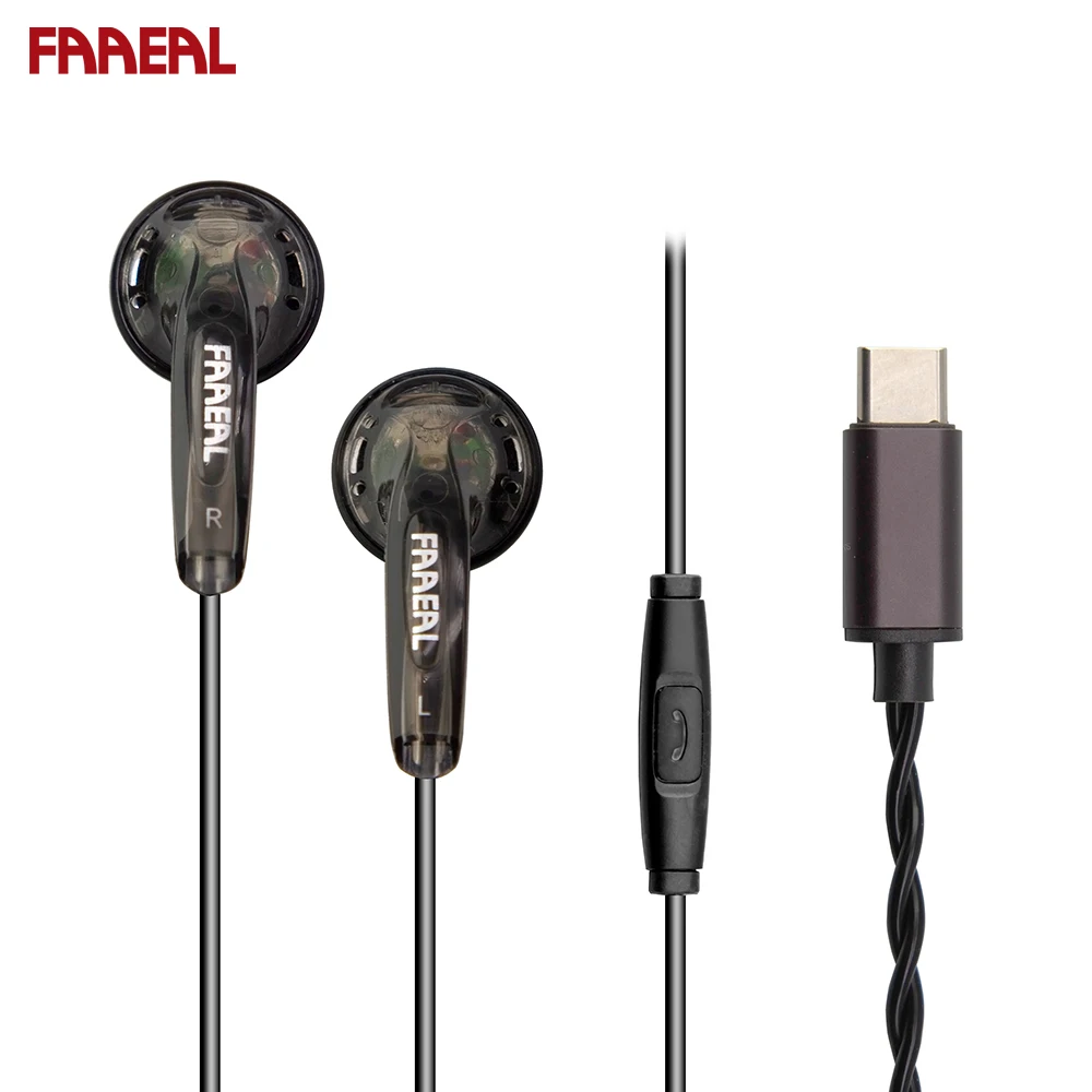 Audífonos Intrauditivos con Cable Tipo-C de Alta Fidelidad FAAEAL Iris con Chip DAC, Audífonos con Sonido de Voz Femenina de Alta Calidad