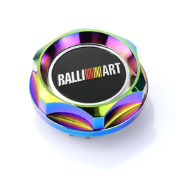 Neo Chrome Ralliart Aluminum Engine Oil Cap Tank Cover For Mitsubishi