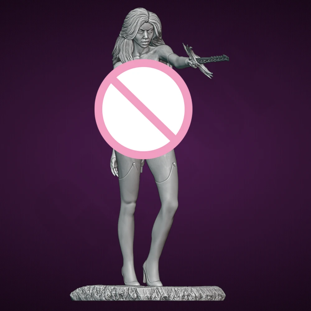1/24 kit de modelo de impressão 3d sexy morte princesa guerreiro nsfw resina figura modelo kit diy estátua de redução em miniatura kit sem pintura brinquedo