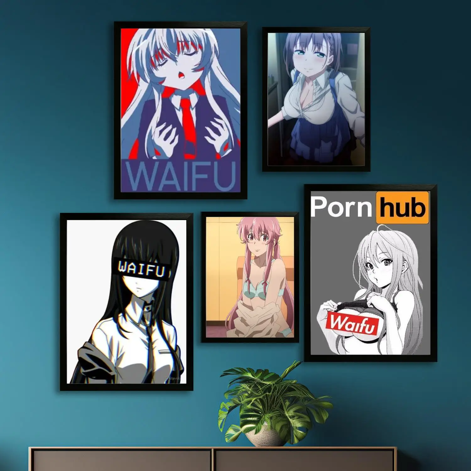 

waifu top cartoon Canvas Art Poster and Wall Art, Picture Print, Modern Family Bedroom Decor, Posters,Decorative painting